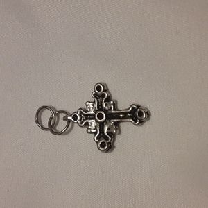 Silver cross charm